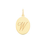 9ct Yellow Gold Disc Letter Pendant