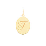 9ct Yellow Gold Disc Letter Pendant