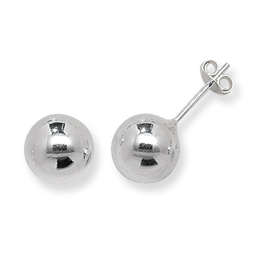 10mm 925 Sterling Silver Ball Stud Earrings