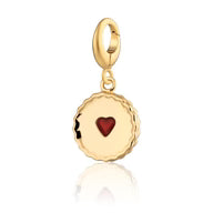 Gold Plated Jammie Dodger Biscuit Charm