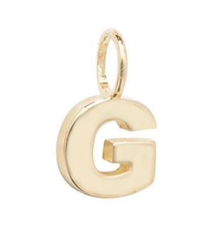 9ct Yellow Gold Small Letter 'G' Pendant