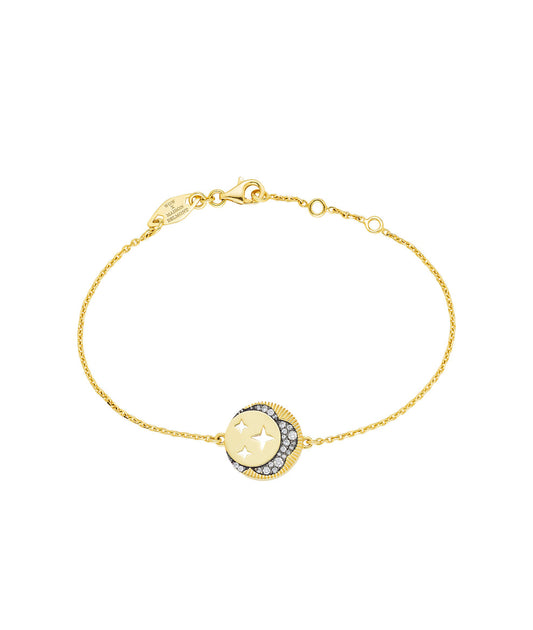 "Look Up At The Moon" Brilliant Cut Diamond Bracelet in 18ct Gold