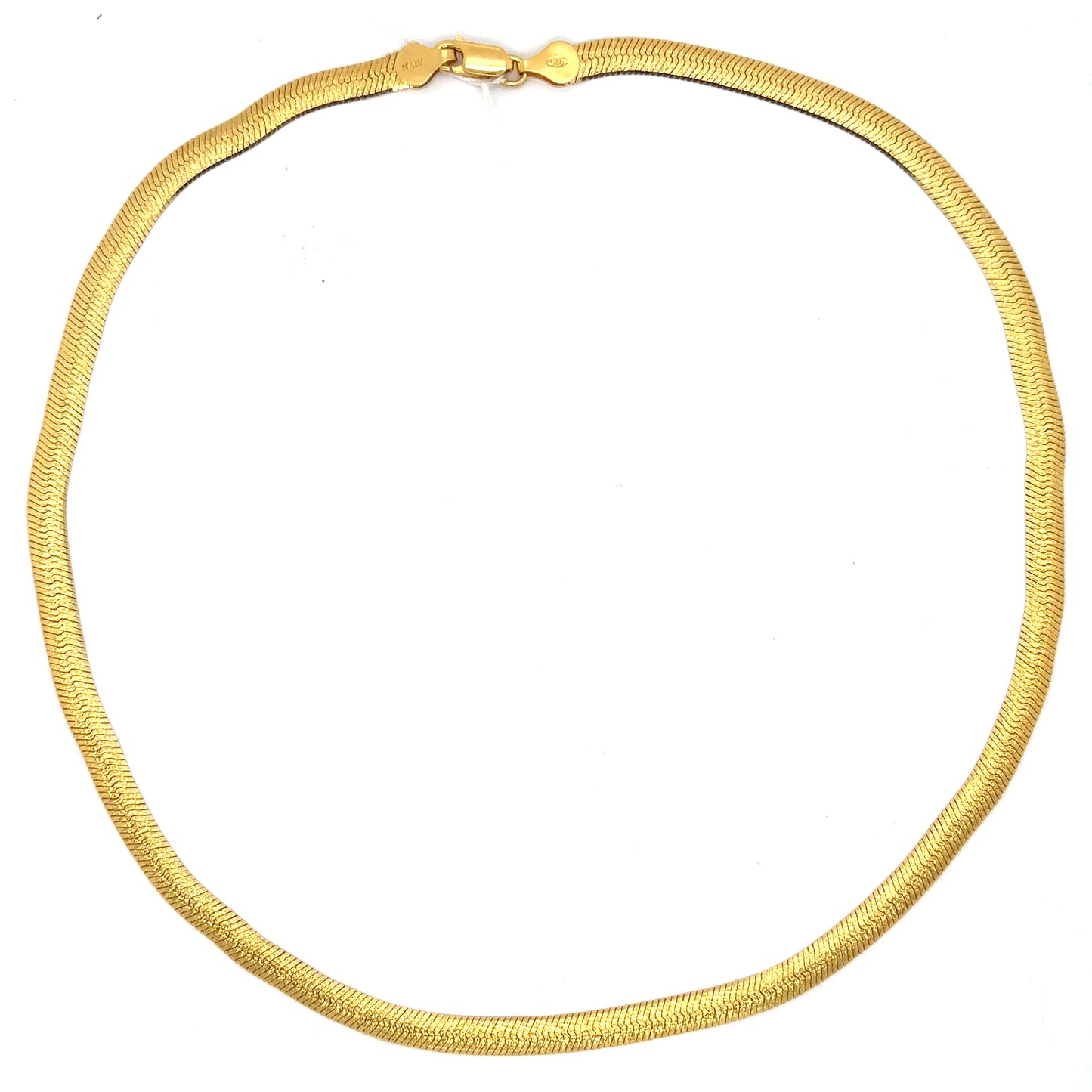 18ct Gold Vermeil Sterling Silver Textured Snake Necklace