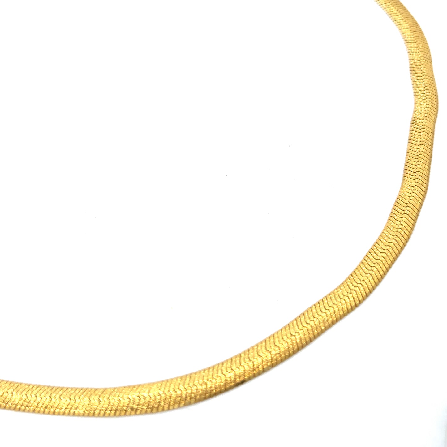 18ct Gold Vermeil Sterling Silver Textured Snake Necklace