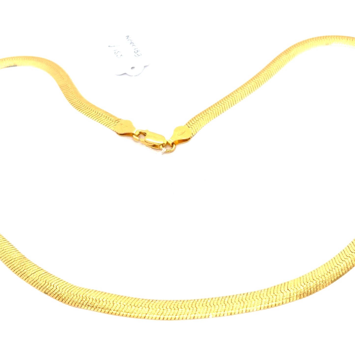 18ct Gold Vermeil Sterling Silver Textured Snake Necklace