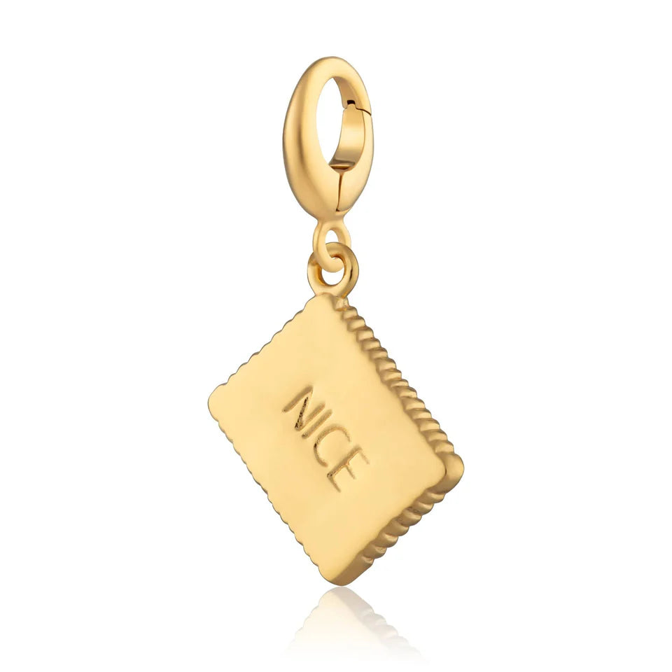 Gold Plated Nice Biscuit Charm