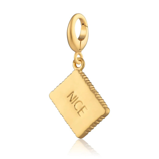 Gold Plated Nice Biscuit Charm
