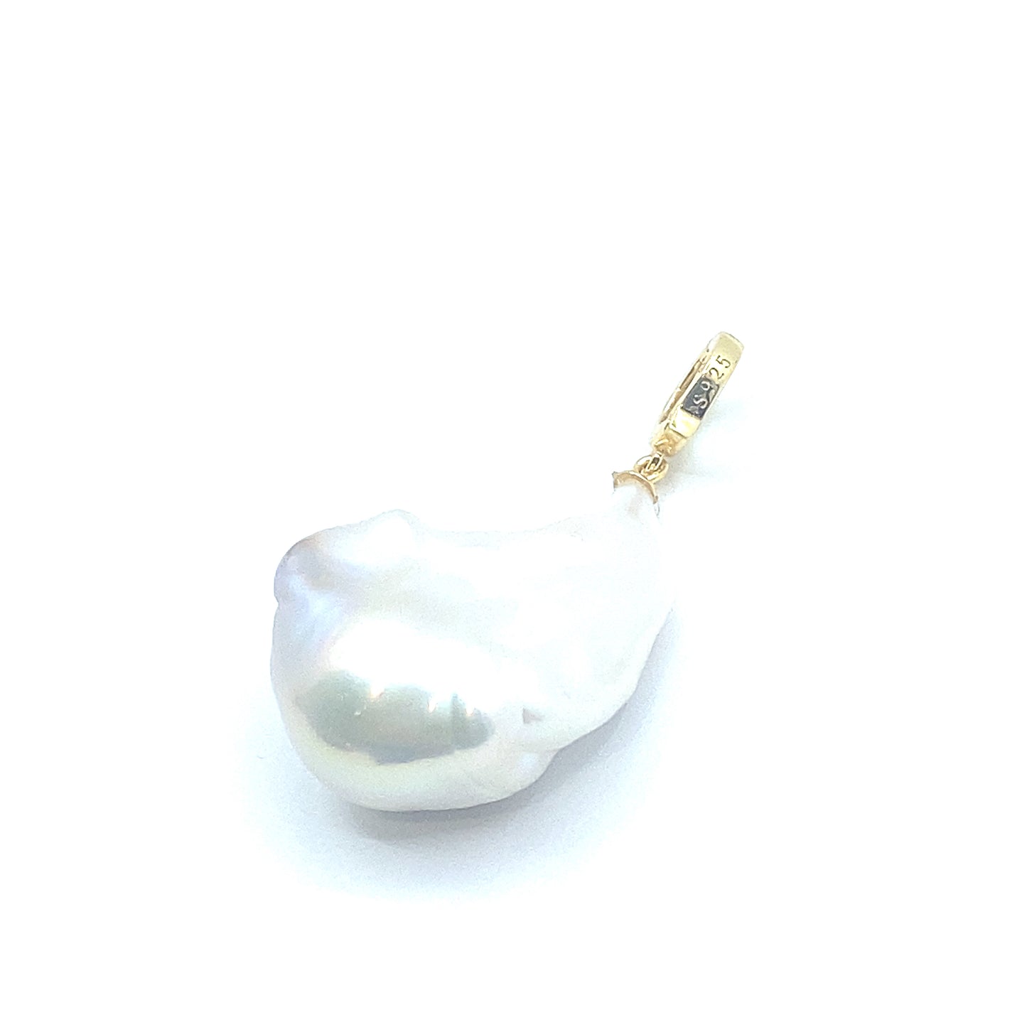 Large Baroque Pearl, 18ct Gold Vermeil on Sterling Silver Removable Pendant, small bail