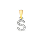Diamond, 9ct Gold S Initial Pendant
