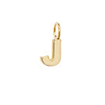 9ct YG Small J Letter Pendant