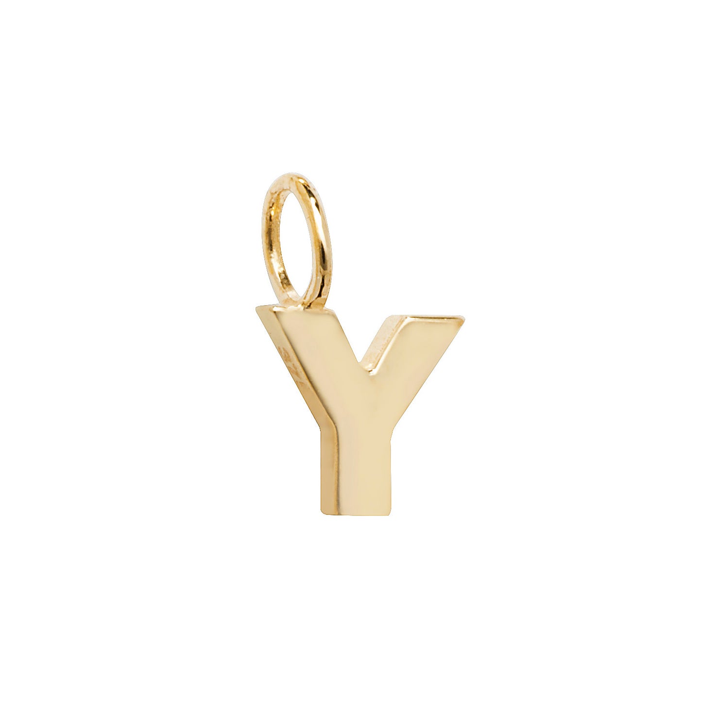 9ct Yellow Gold Small Initial Letter Pendant - Full Alphabet available