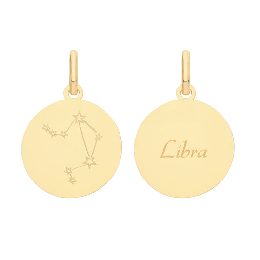 Zodiac Disc Pendant - Libra