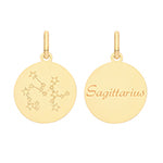 9ct Yellow Gold Sagittarius Zodiac Constellation  Pendant