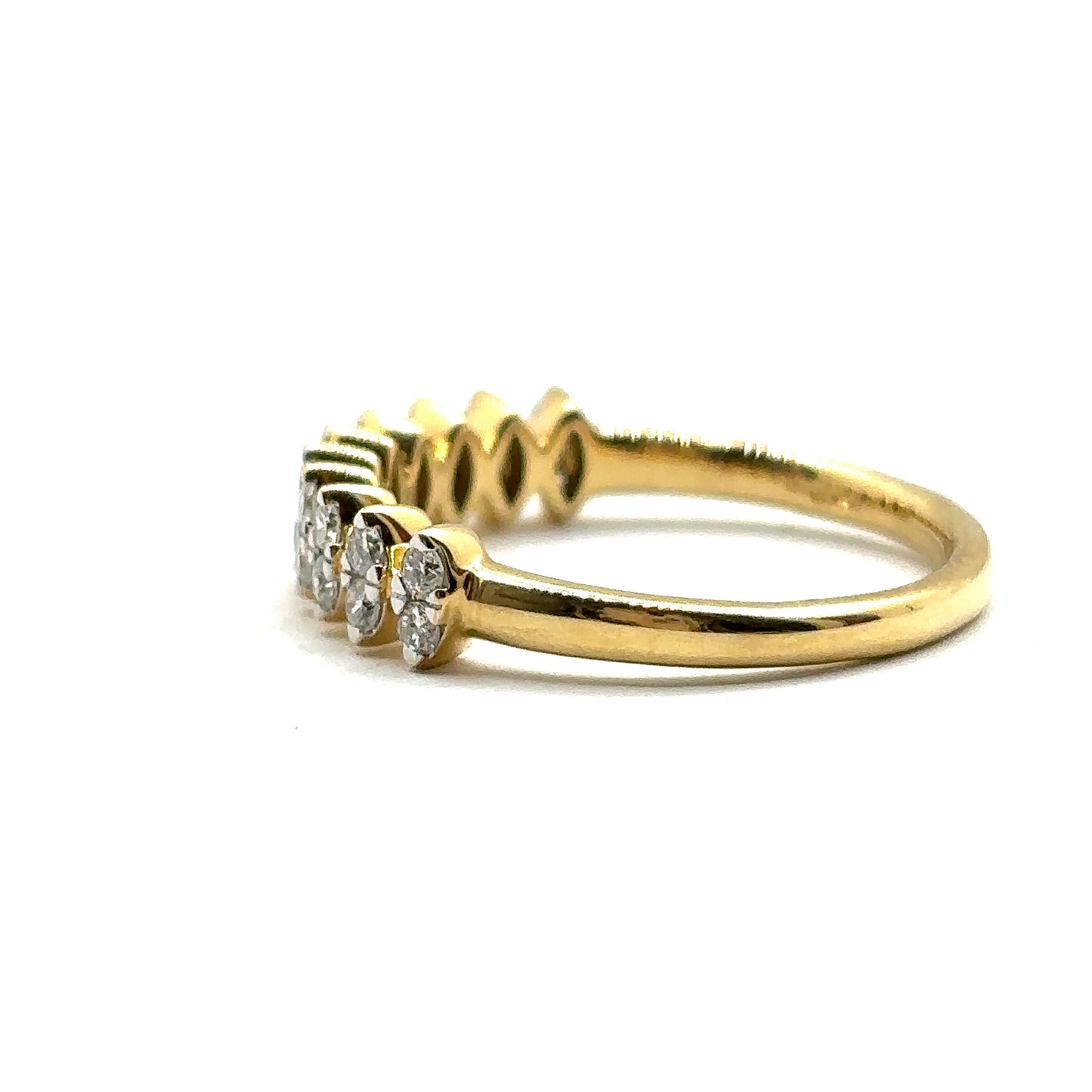 18ct Yellow Gold, Marquise Cut Shaped Eternity Ring