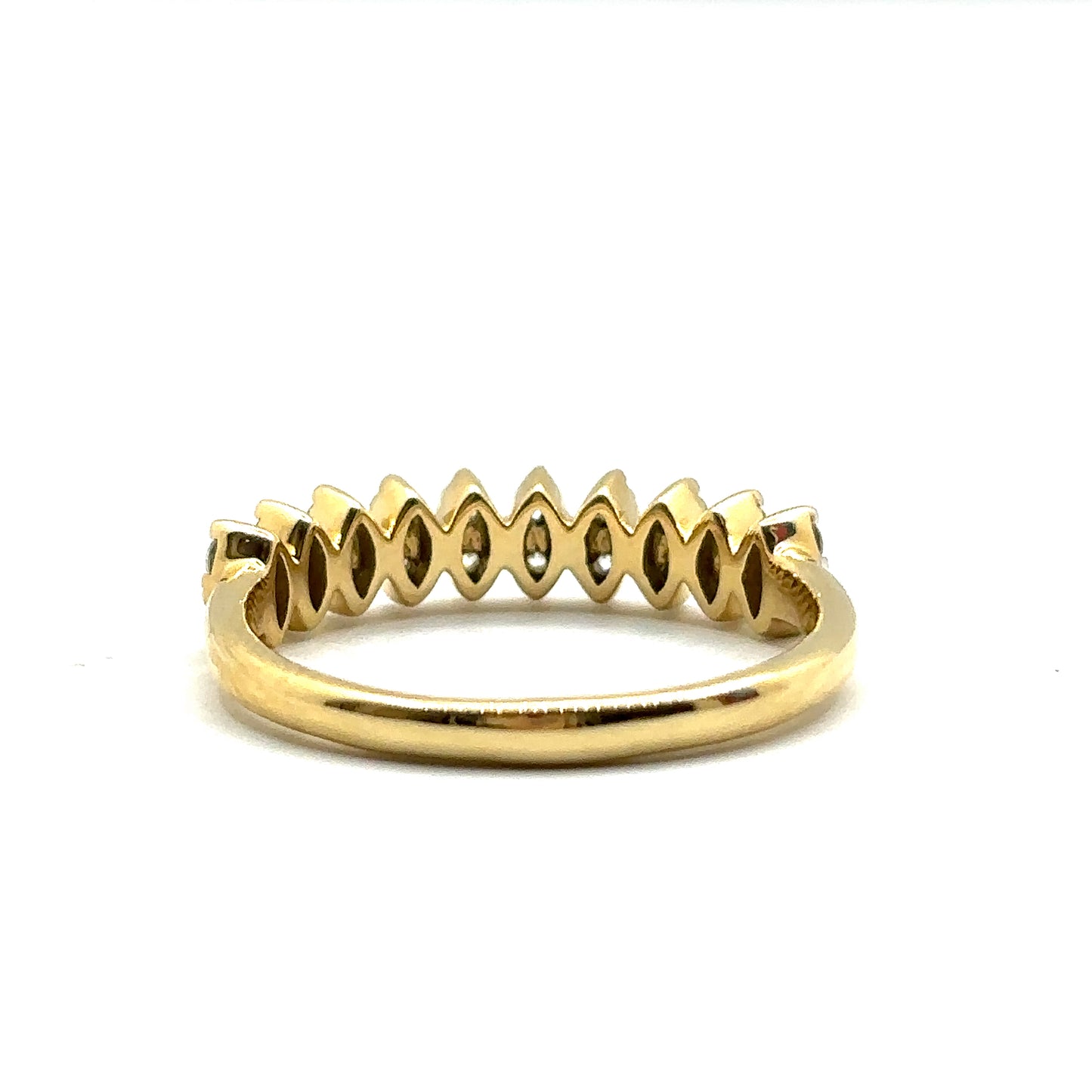 18ct Yellow Gold, Marquise Cut Shaped Eternity Ring