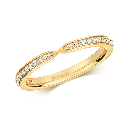 DIAMOND RING 9CT Y/G GH SI3-11 0.19CT