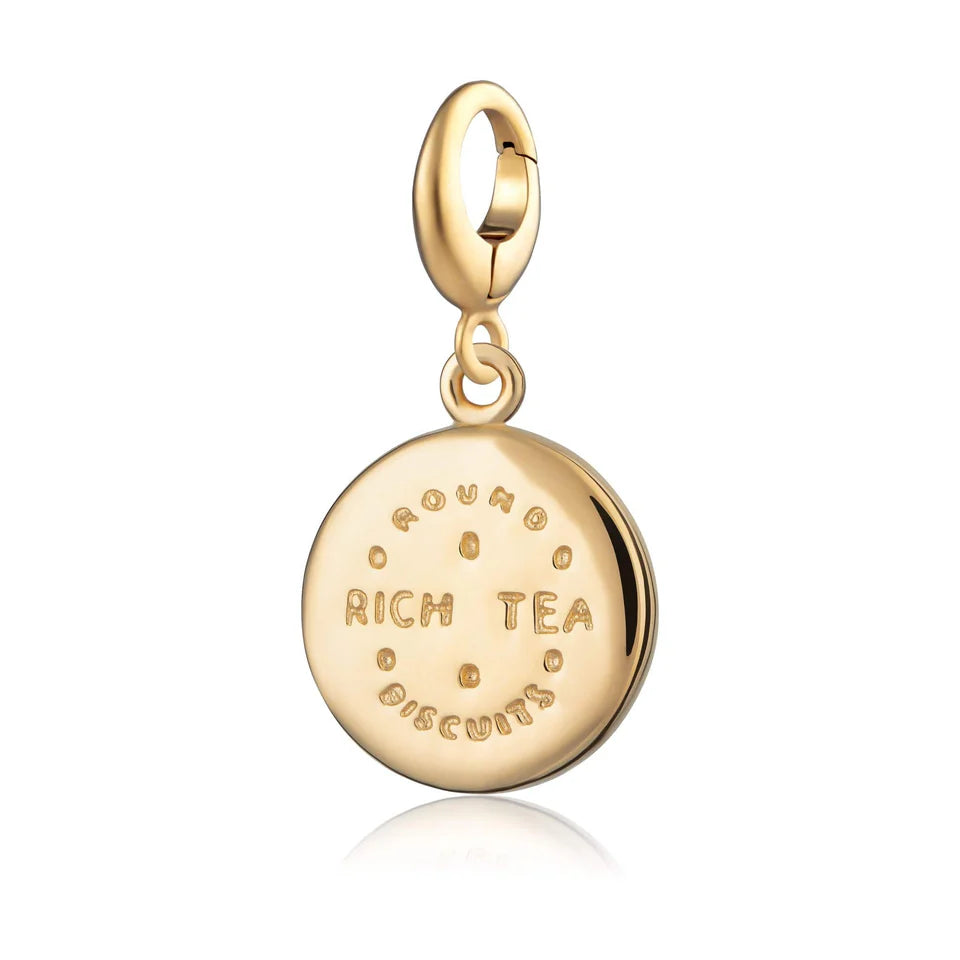 Gold Plated Rich Tea Biscuit Charm