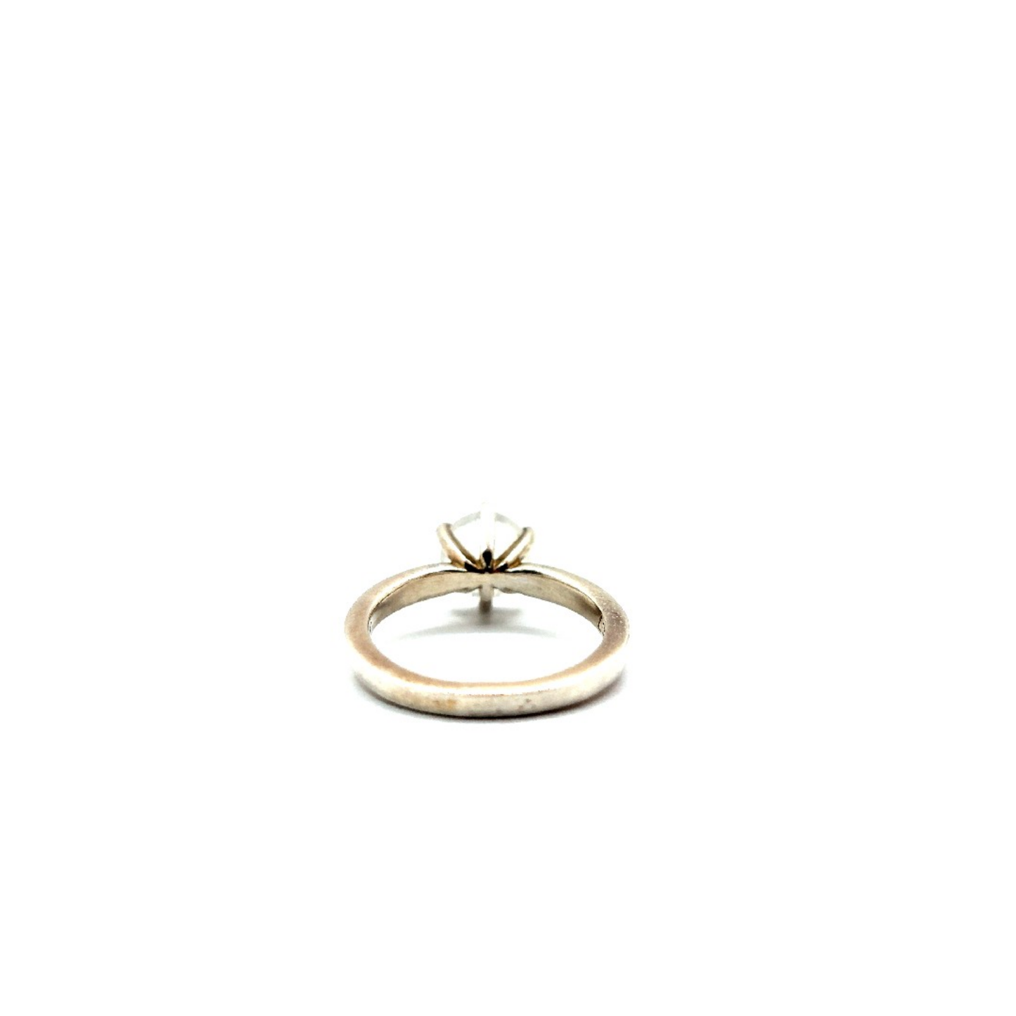 Sterling Silver 6 Claw Round Moonstone Ring
