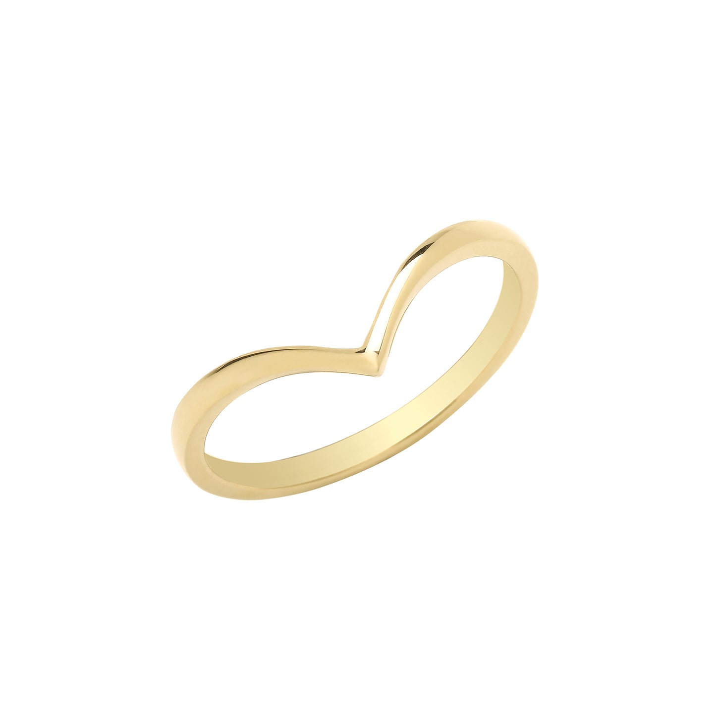 9ct Yellow Gold Wishbone Ring