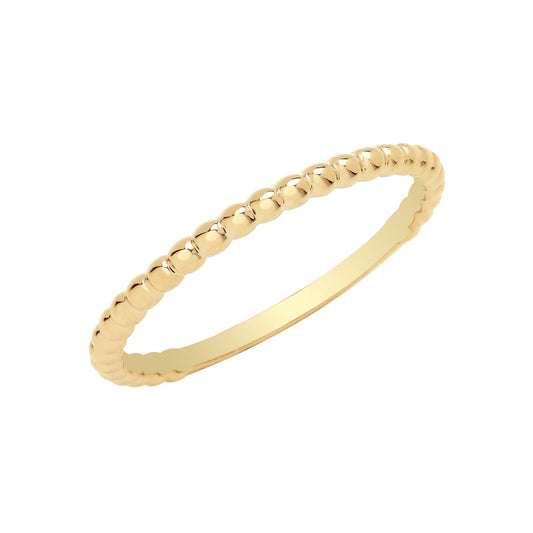9ct Yellow Gold Beaded "Bobble" Ring