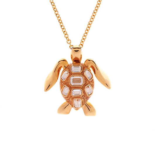 Mock Turtle Small Pendant Necklace - Golden Shadow
