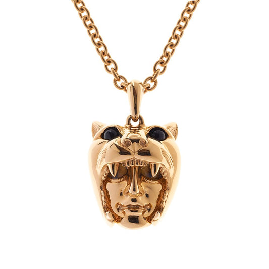 Gold Plated Dionysus Leopard and man Pendant
