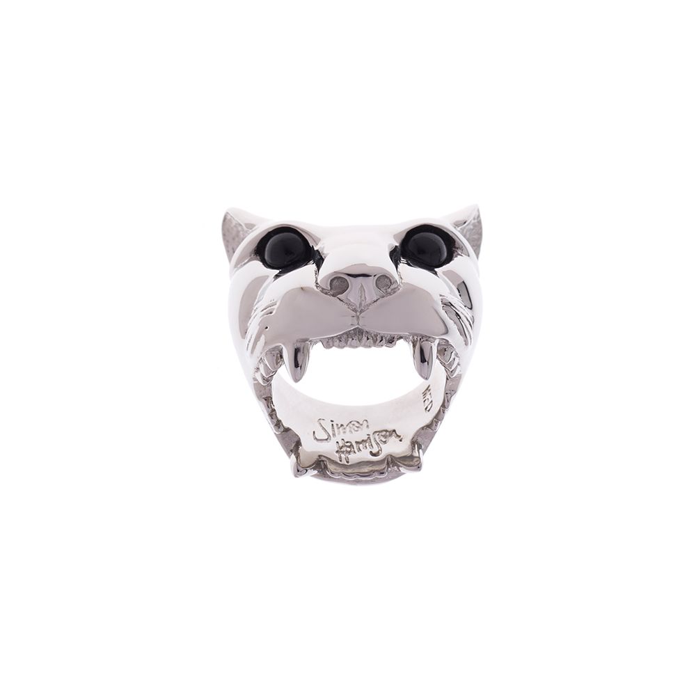 Dionysus Jaguar Silver Steel Ring