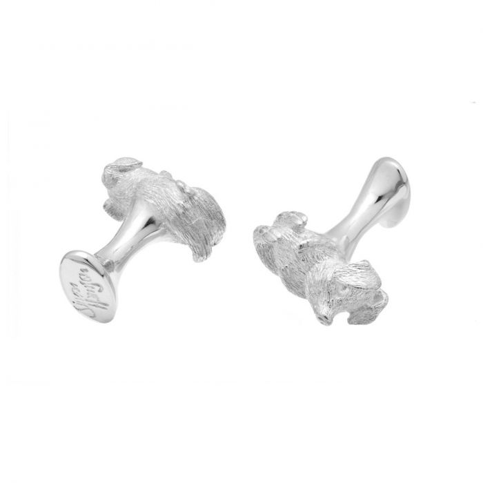 Sterling Silver Zodiac East Pig Cufflink