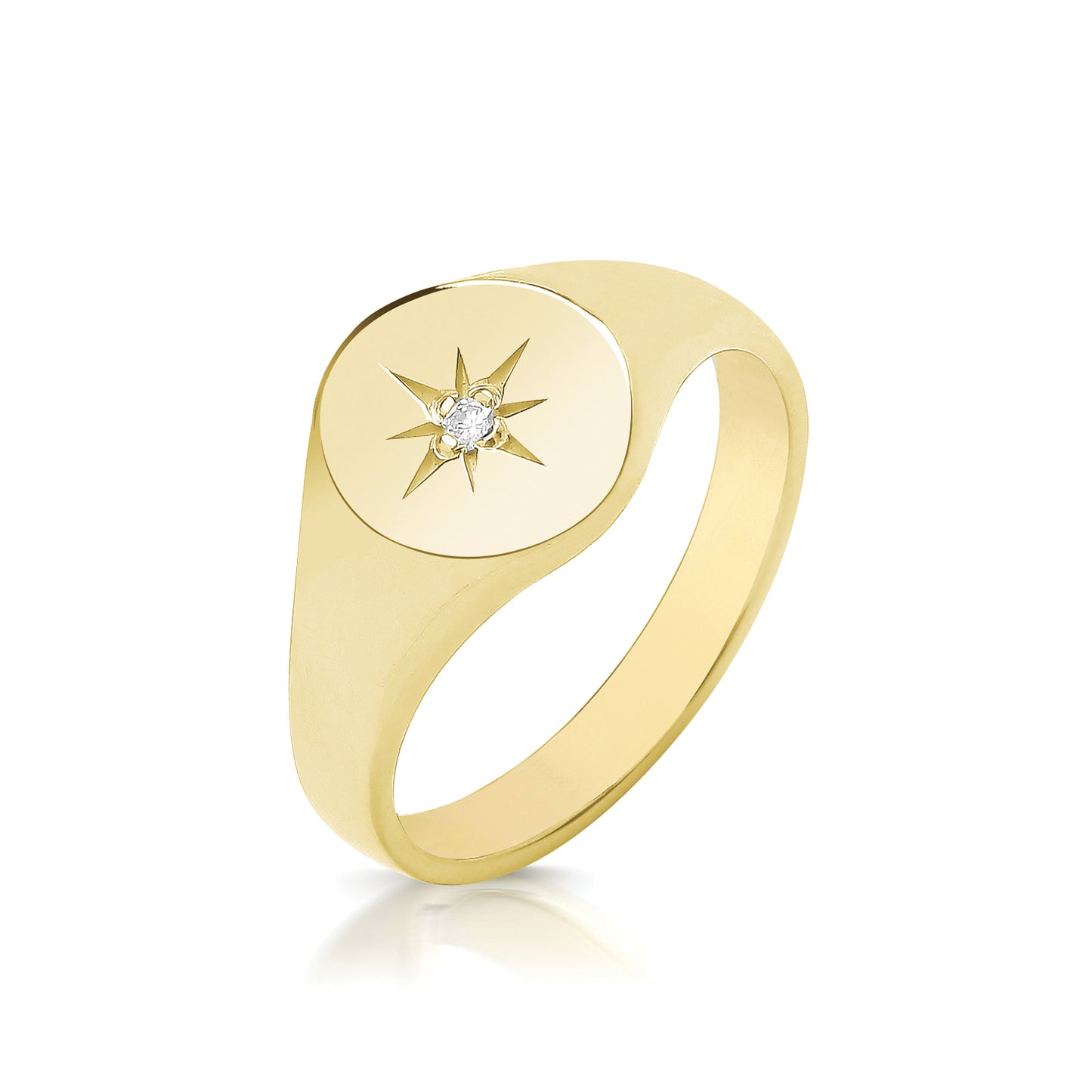 12x10 Diamond Signet Ring