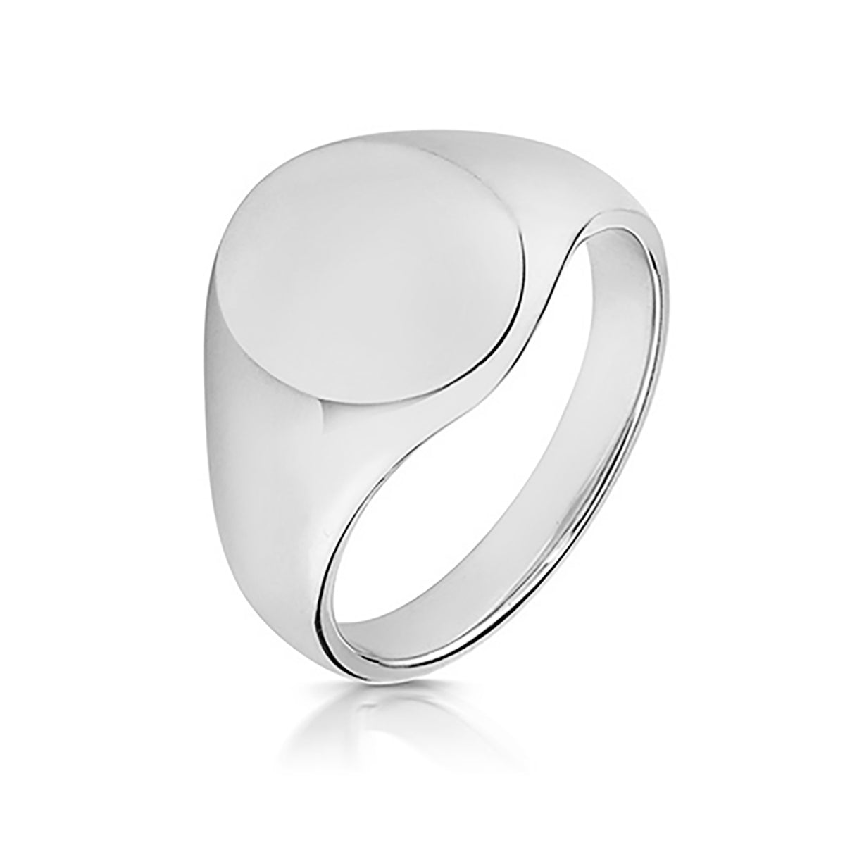 Heavy Sterling Silver Oval Signet Ring